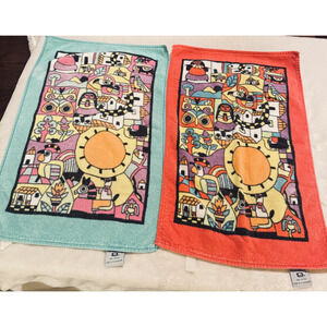 Vintage Hilasal Terrycloth Towels Fernando La Palma El Salvador 100% cotton folk